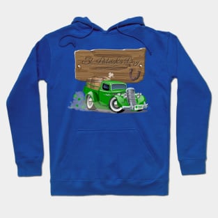 Saint Patrick's vintage cartoon truck Hoodie